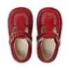 Kickers Unisex Kick T-Bar Glitzer-Schuhe für Kleinkinder, rot