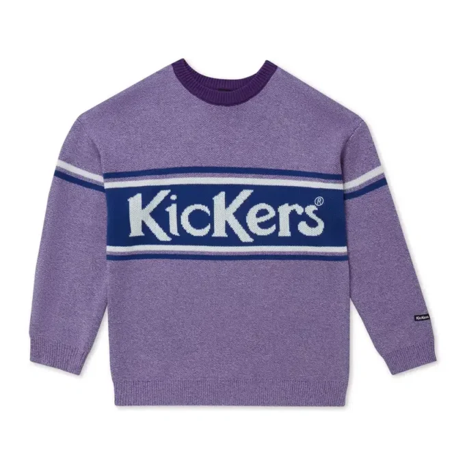 Kickers Unisex-Pullover für Erwachsene mit Brustlogo, lila Kickers Unisex-Pullover für Erwachsene mit Brustlogo, lila