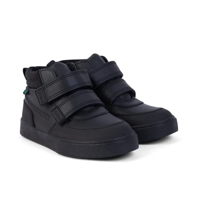 Kleinkind-Jungen Tovni Scuff Hi Leder Schwarz