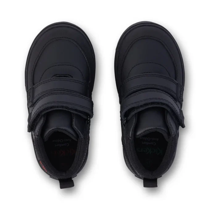 Kleinkind-Jungen Tovni Scuff Hi Leder Schwarz