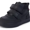 Kleinkind-Jungen Tovni Scuff Hi Leder Schwarz