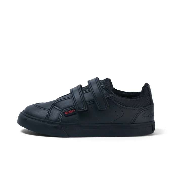 Kleinkind-Jungen Tovni Twin Vel Leder Schwarz