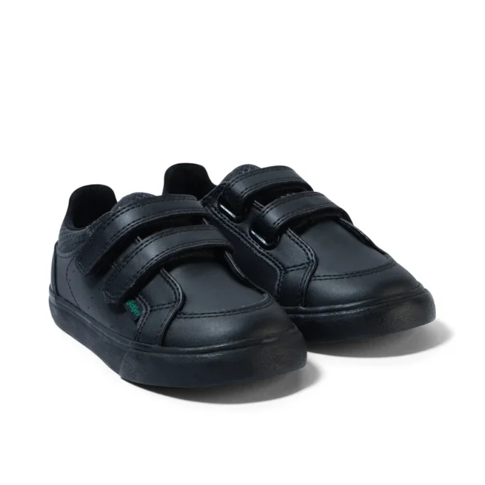 Kleinkind-Jungen Tovni Twin Vel Leder Schwarz