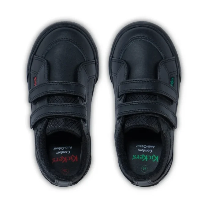 Kleinkind-Jungen Tovni Twin Vel Leder Schwarz