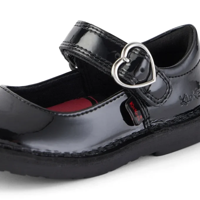 Kleinkind-Mädchen Adlar Heart Mj Lackleder Schwarz Kleinkind-Mädchen Adlar Heart Mj Lackleder Schwarz