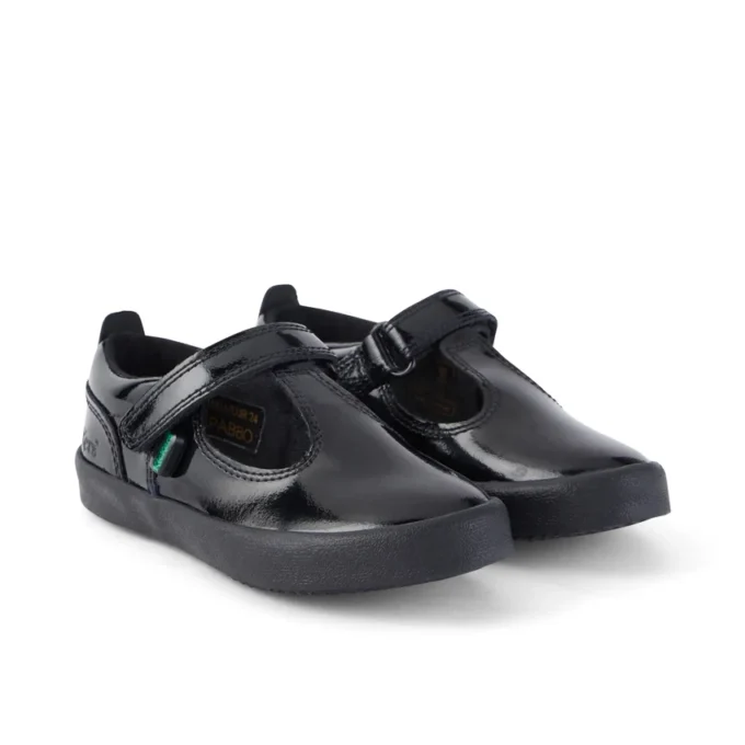 Kleinkind-Mädchen Kariko T-Strap Lackleder Schwarz Kleinkind-Mädchen Kariko T-Strap Lackleder Schwarz