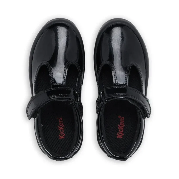 Kleinkind-Mädchen Kariko T-Strap Lackleder Schwarz Kleinkind-Mädchen Kariko T-Strap Lackleder Schwarz