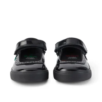Kleinkind-Mädchen Tovni Brogue MJ Lackleder Schwarz