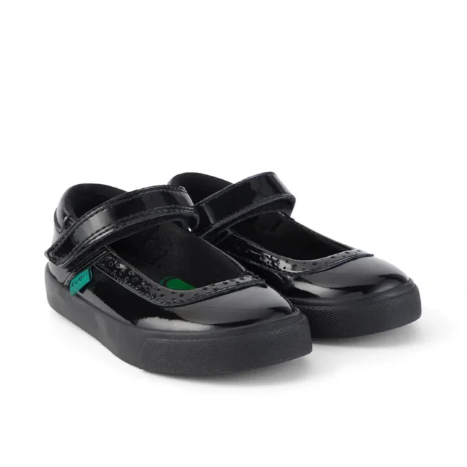 Kleinkind-Mädchen Tovni Brogue MJ Lackleder Schwarz Kleinkind-Mädchen Tovni Brogue MJ Lackleder Schwarz