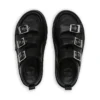 Knox Lo Buckle Ledersandale für Damen, schwarz Knox Lo Buckle Ledersandale für Damen, schwarz