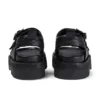 Knox Lo Buckle Ledersandale für Damen, schwarz Knox Lo Buckle Ledersandale für Damen, schwarz