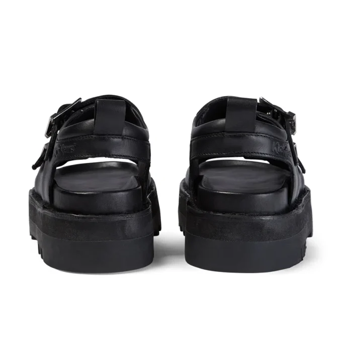 Knox Lo Buckle Ledersandale für Damen, schwarz Knox Lo Buckle Ledersandale für Damen, schwarz