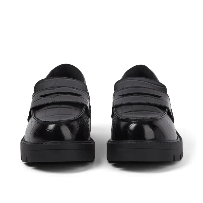 Kori Loafer Croc Leder Schwarz für Damen