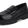 Kori Loafer Croc Leder Schwarz für Damen