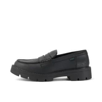 Kori Loafer für Damen aus Lederimitat, schwarz