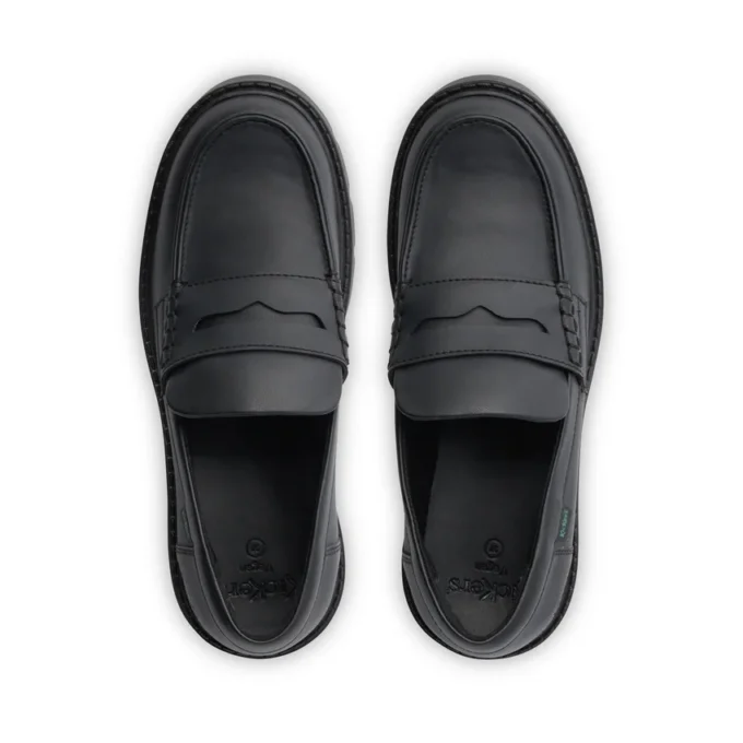 Kori Loafer für Damen aus Lederimitat, schwarz