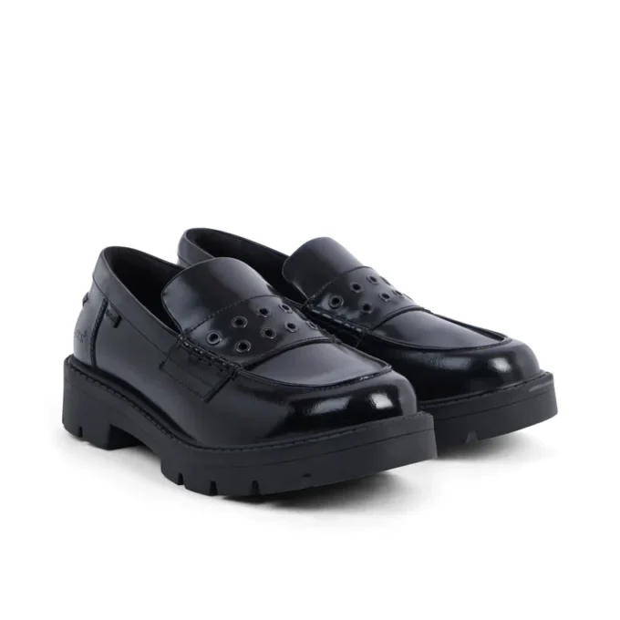 Kori Loafer für Damen, Leder, schwarz, mit Nieten