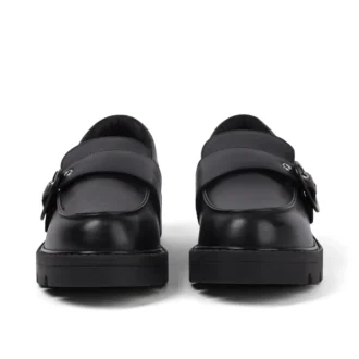 Kori Monk Strap Leder Schwarz für Damen