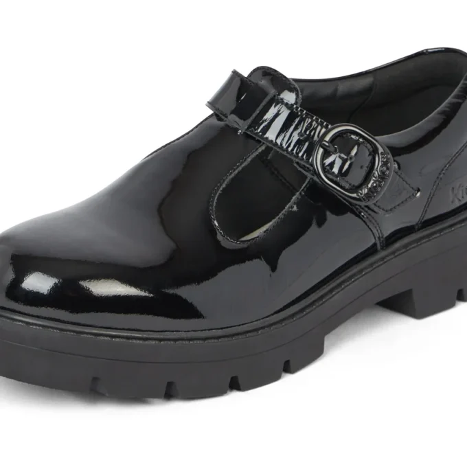 Kori T-Bar für Damen aus Lackleder, schwarz