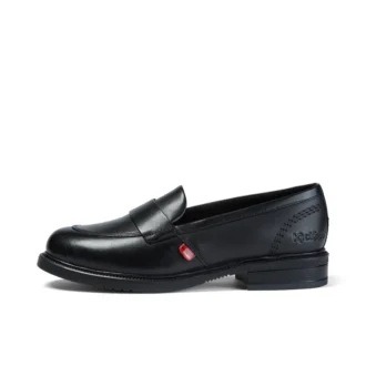 Lach Slip Leder Schwarz für Damen