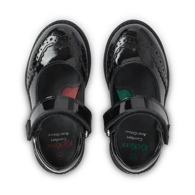 Lachly Mj Brogue Lackleder Schwarz für kleine Mädchen Lachly Mj Brogue Lackleder Schwarz für kleine Mädchen