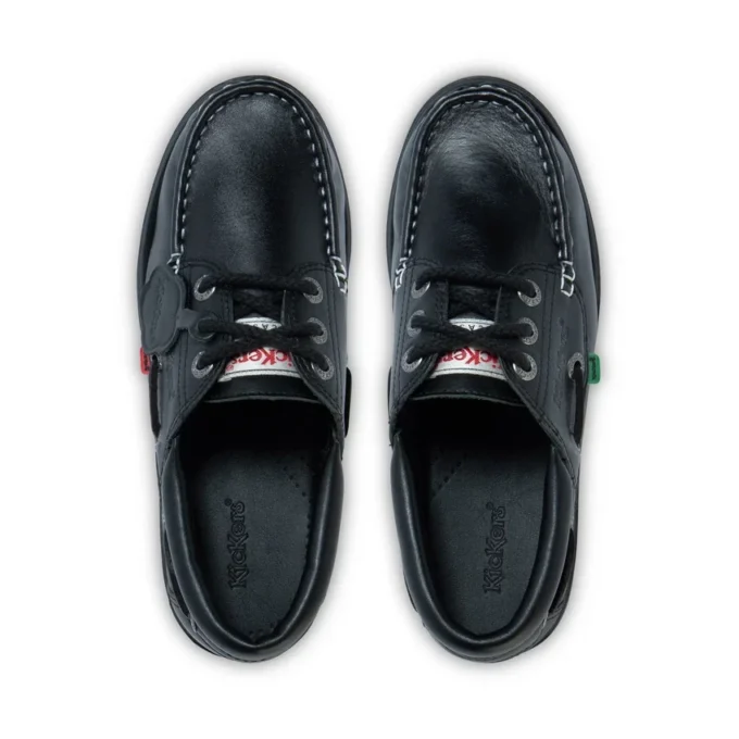 Lennon-Bootsschuh für Erwachsene, Unisex, Leder, Schwarz Lennon-Bootsschuh für Erwachsene, Unisex, Leder, Schwarz