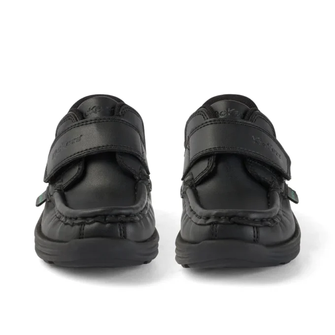 Reasan Strap Unisex-Kinderschuh aus Lederalternative, schwarz Reasan Strap Unisex-Kinderschuh aus Lederalternative, schwarz