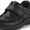 Reasan Strap Unisex-Kinderschuh aus Lederalternative, schwarz Reasan Strap Unisex-Kinderschuh aus Lederalternative, schwarz