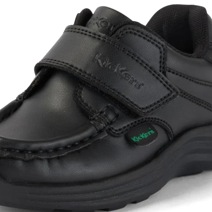 Reasan Strap Unisex-Kinderschuh aus Lederalternative, schwarz Reasan Strap Unisex-Kinderschuh aus Lederalternative, schwarz