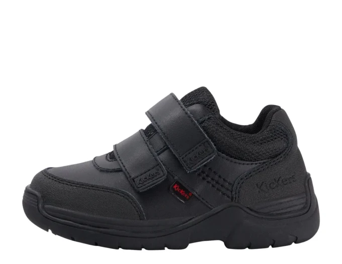 Stomper Mid Leder für kleine Jungen, schwarz