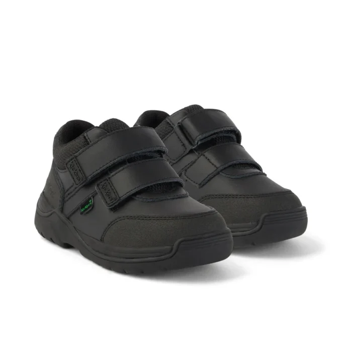 Stomper Mid Leder für kleine Jungen, schwarz