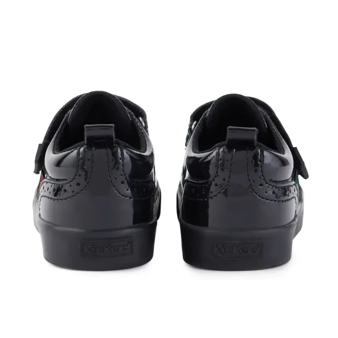 Tovni Brogue-Schuh für Mädchen aus schwarzem Lackleder Tovni Brogue-Schuh für Mädchen aus schwarzem Lackleder