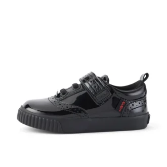 Tovni Brogue-Schuhe für Kleinkinder, Mädchen, Lackleder, schwarz
