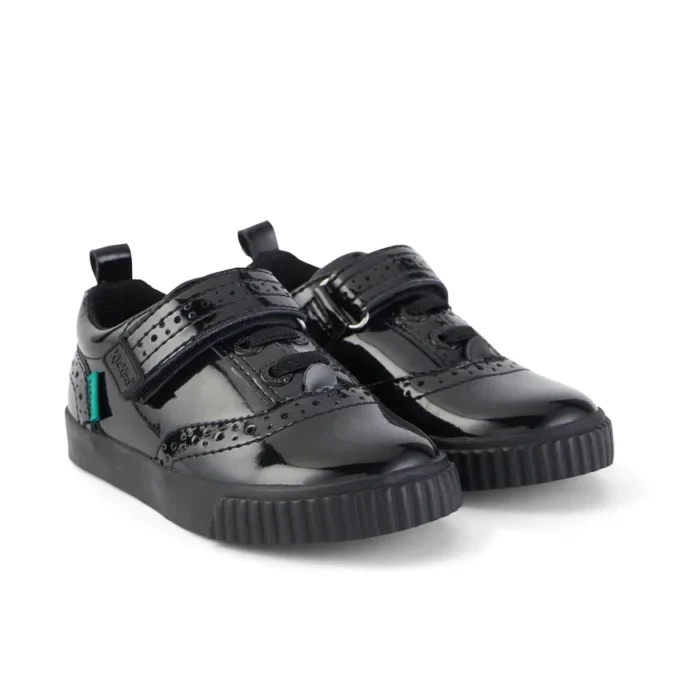 Tovni Brogue-Schuhe für Kleinkinder, Mädchen, Lackleder, schwarz Tovni Brogue-Schuhe für Kleinkinder, Mädchen, Lackleder, schwarz