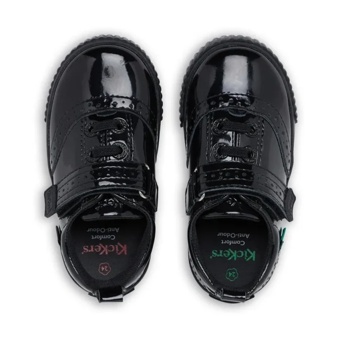 Tovni Brogue-Schuhe für Kleinkinder, Mädchen, Lackleder, schwarz Tovni Brogue-Schuhe für Kleinkinder, Mädchen, Lackleder, schwarz