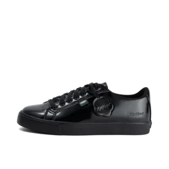 Tovni Lacer für Erwachsene, Damen, Lederimitat, Lackleder, schwarz