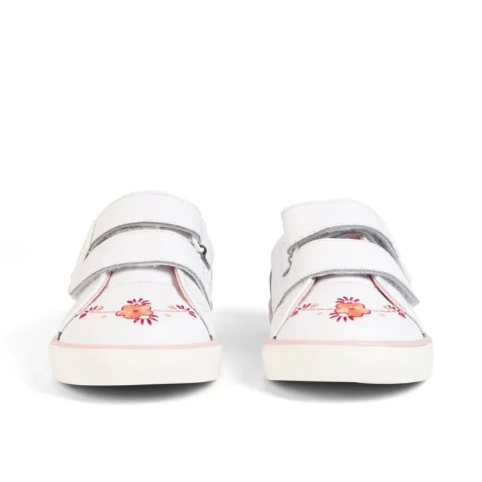 Tovni Twin Happy Sneakers für Mädchen im Kleinkindalter, Leder, Weiß Tovni Twin Happy Sneakers für Mädchen im Kleinkindalter, Leder, Weiß