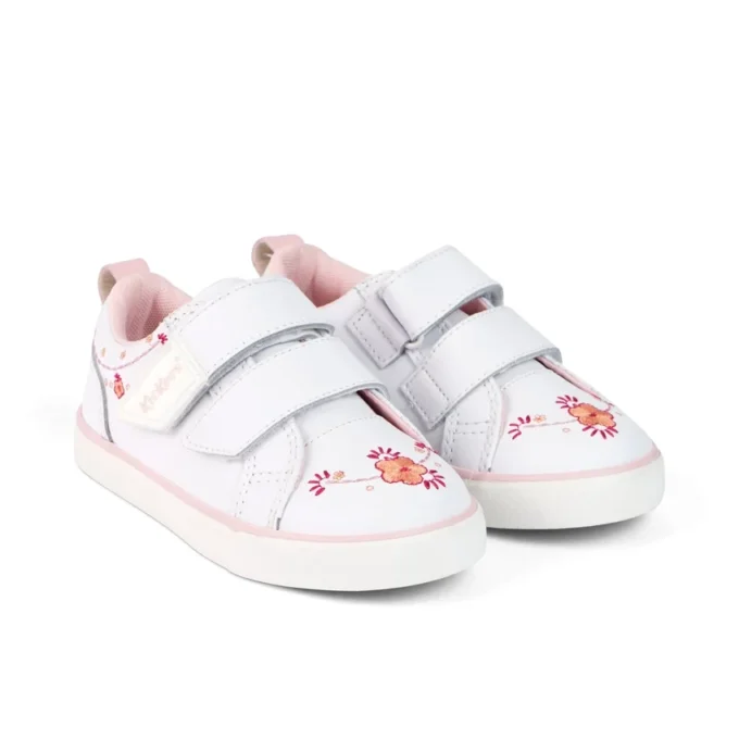 Tovni Twin Happy Sneakers für Mädchen im Kleinkindalter, Leder, Weiß Tovni Twin Happy Sneakers für Mädchen im Kleinkindalter, Leder, Weiß