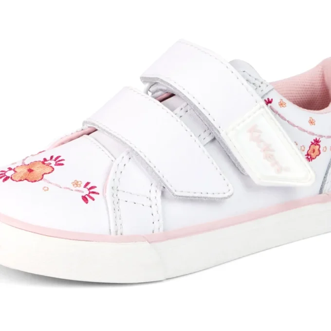 Tovni Twin Happy Sneakers für Mädchen im Kleinkindalter, Leder, Weiß Tovni Twin Happy Sneakers für Mädchen im Kleinkindalter, Leder, Weiß