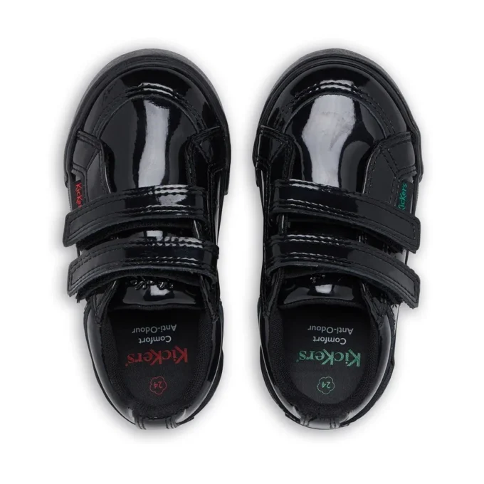 Tovni Twin Vel für Mädchen, Lackleder, schwarz Tovni Twin Vel für Mädchen, Lackleder, schwarz