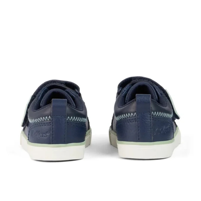 Tovni Twin ZigZag Sneaker für Jungen, Leder, Marineblau