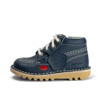 Unisex-Kick Hi Zip-Stiefel für Kleinkinder aus Lederalternative, marineblau