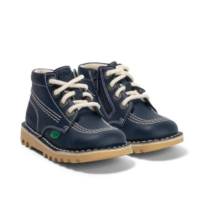 Unisex-Kick Hi Zip-Stiefel für Kleinkinder aus Lederalternative, marineblau Unisex-Kick Hi Zip-Stiefel für Kleinkinder aus Lederalternative, marineblau