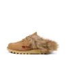 Unisex-Kick Mule-Pantolette für Erwachsene mit Fellbesatz, Mains, hellbraun Unisex-Kick Mule-Pantolette für Erwachsene mit Fellbesatz, Mains, hellbraun