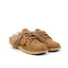 Unisex-Kick Mule-Pantolette für Erwachsene mit Fellbesatz, Mains, hellbraun Unisex-Kick Mule-Pantolette für Erwachsene mit Fellbesatz, Mains, hellbraun