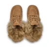 Unisex-Kick Mule-Pantolette für Erwachsene mit Fellbesatz, Mains, hellbraun Unisex-Kick Mule-Pantolette für Erwachsene mit Fellbesatz, Mains, hellbraun