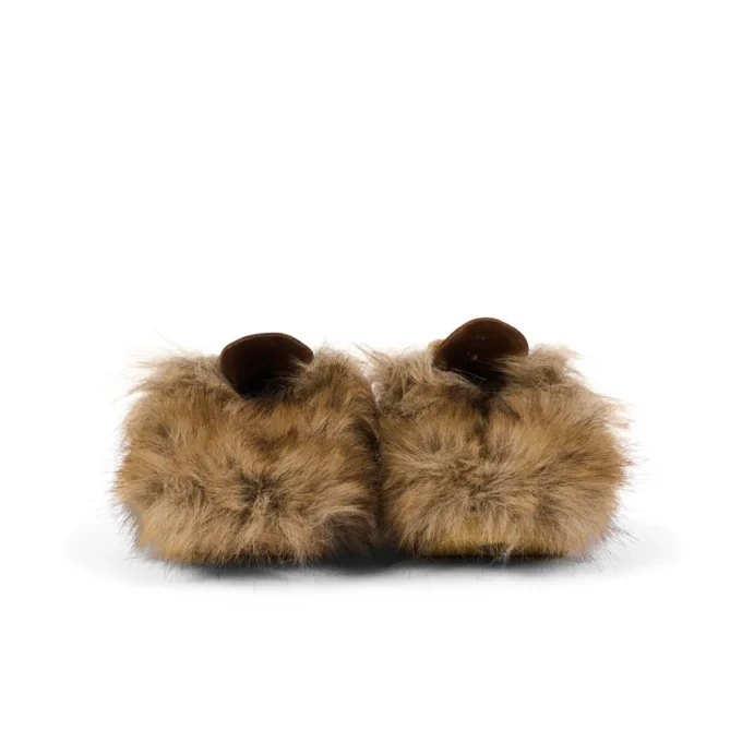 Unisex-Kick Mule-Pantolette für Erwachsene mit Fellbesatz, Mains, hellbraun Unisex-Kick Mule-Pantolette für Erwachsene mit Fellbesatz, Mains, hellbraun