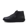 Unisex-Kick-Stiefel für Erwachsene aus Tumbled-Leder, schwarz
