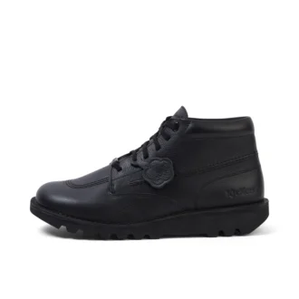 Unisex-Kick-Stiefel für Erwachsene aus Tumbled-Leder, schwarz