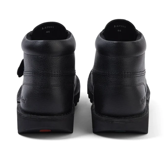 Unisex-Kick-Stiefel für Erwachsene aus Tumbled-Leder, schwarz